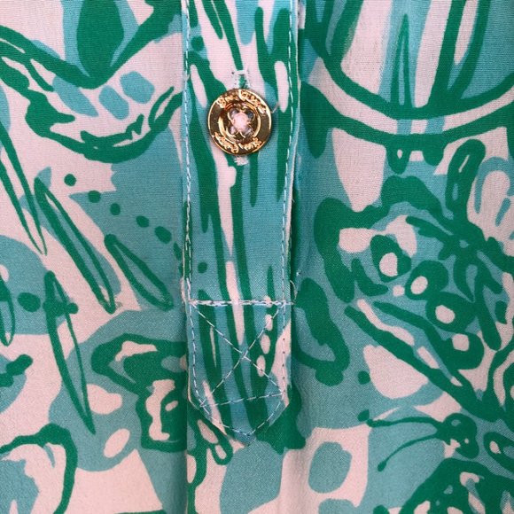 Lilly Pulitzer Delray Silk Tunic Bungle In The Jungle Sz S - Picture 5 of 16